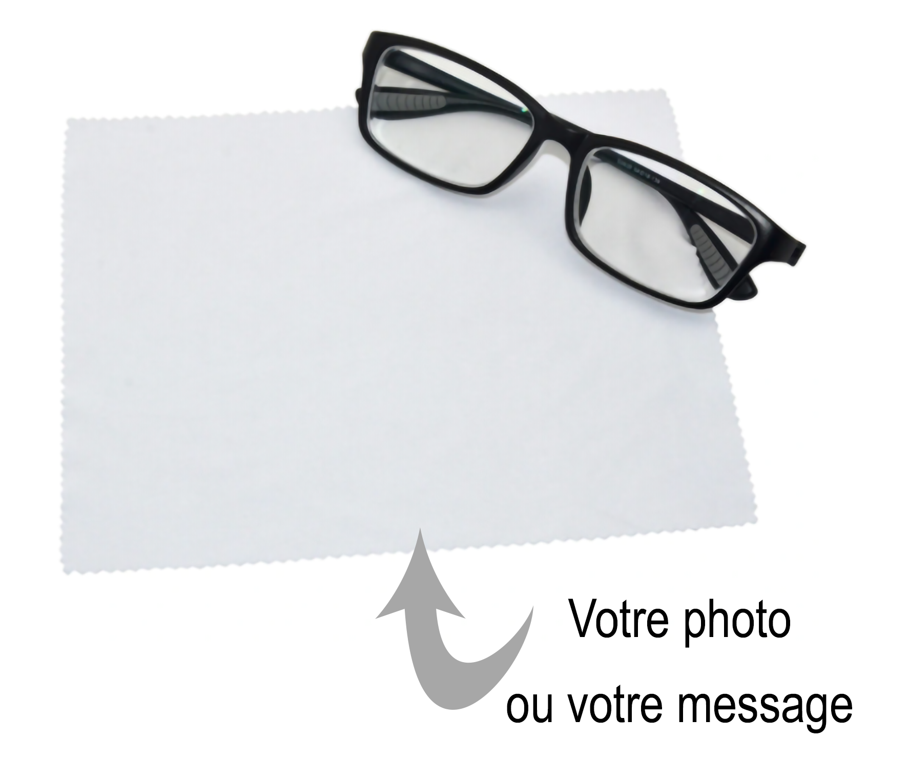Chiffon à lunettes, écrans, personnalisé avec une photo (10 cm x 15 cm) 